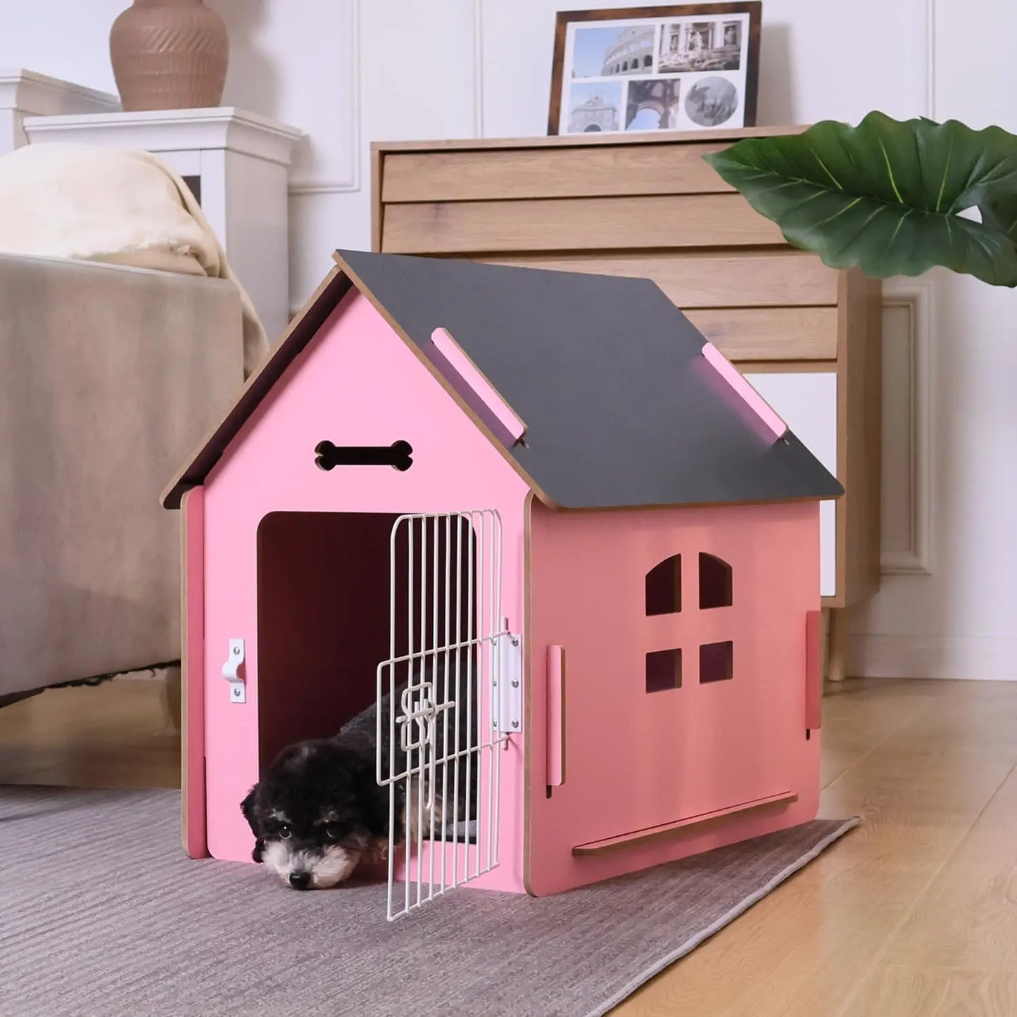 Cozy Wooden Indoor Pet Hous