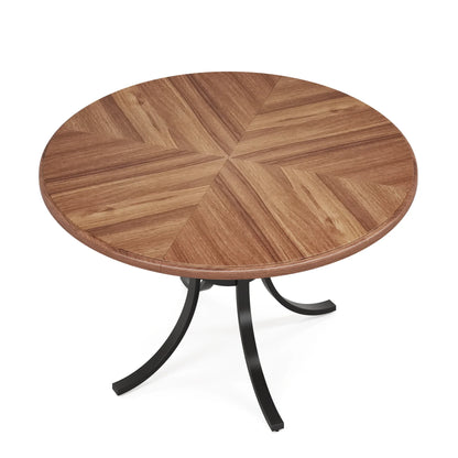 47" Farmhouse Round Dining Table For 4 People