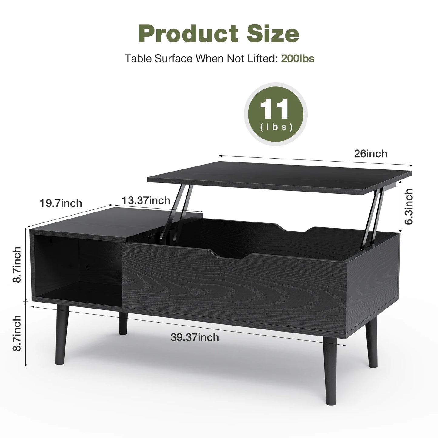 Lift Top Coffee Tables Tea Wood