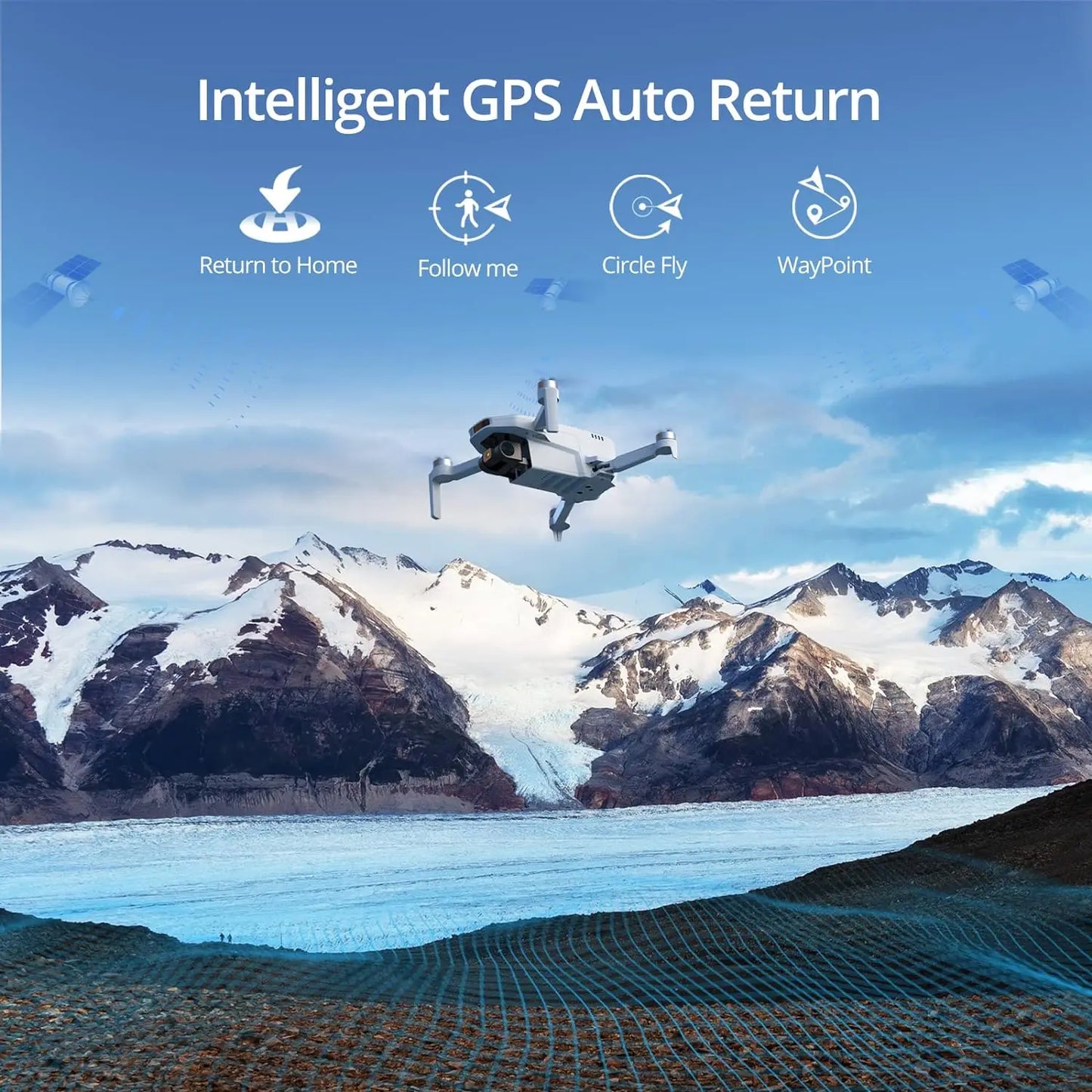 Professional Drone Max 4-KM Waypoint Flight Follow Me-ATOM SE