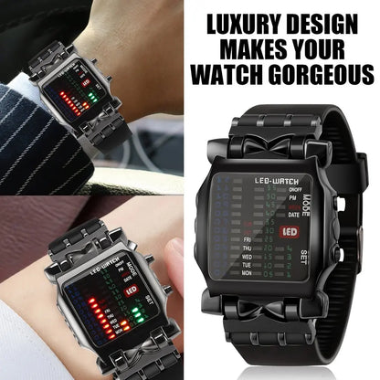 LED Watch Men Fashion Creative Electronic Watch
