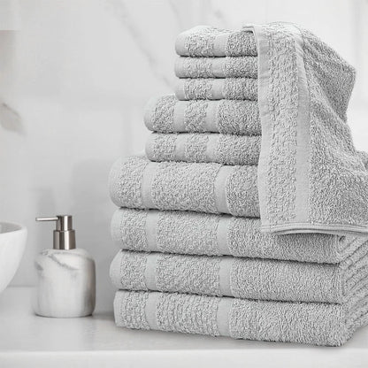 10 Piece Cotton Towel Set Soft