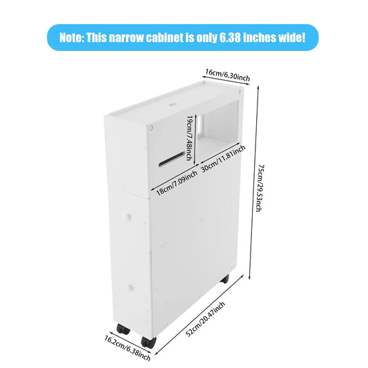 Toilet Slim Bathroom Storage Cabinet
