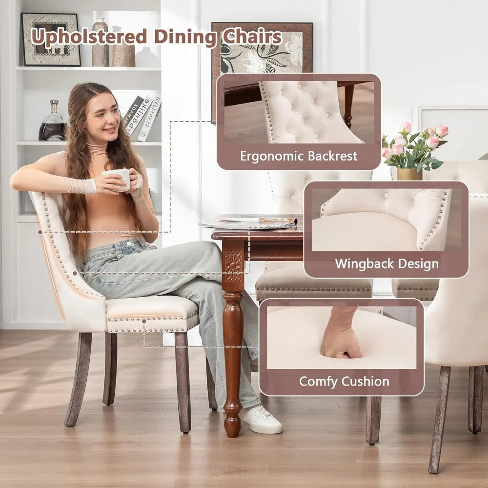 Velvet Dining Chairs Set of 6