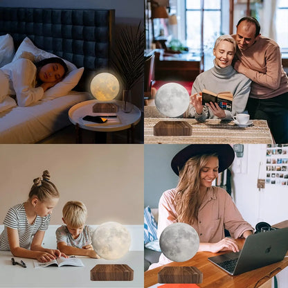 Magnetic Floating Rotating Moon Lamp