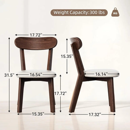 Dining Chairs Set of 4 Mid-Century Modern Oak