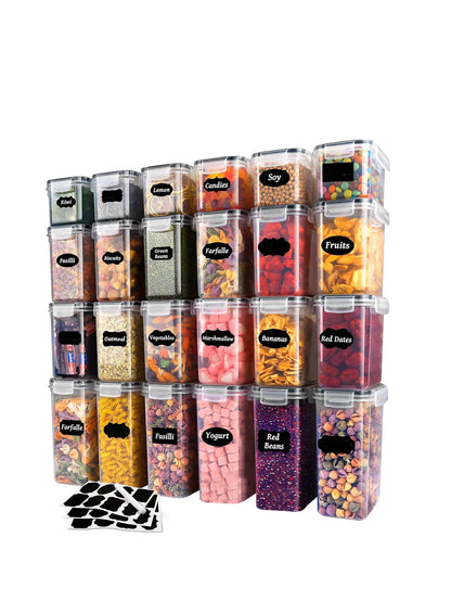 24pc Sealed food storage containers With LIDS