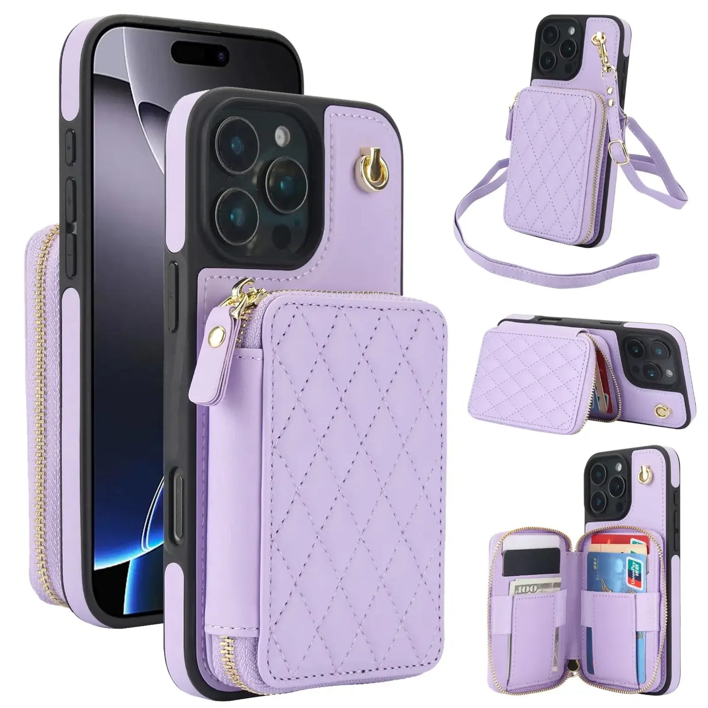 Crossbody Wallet Case For iPhone
