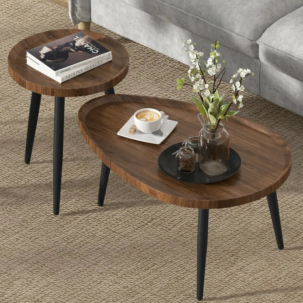Round Coffee Table Set of 2