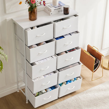 Wardrobe With 5/7/10 White Lover Fabric Drawers