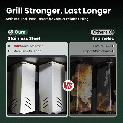2 Burner Griddle Grill Combo