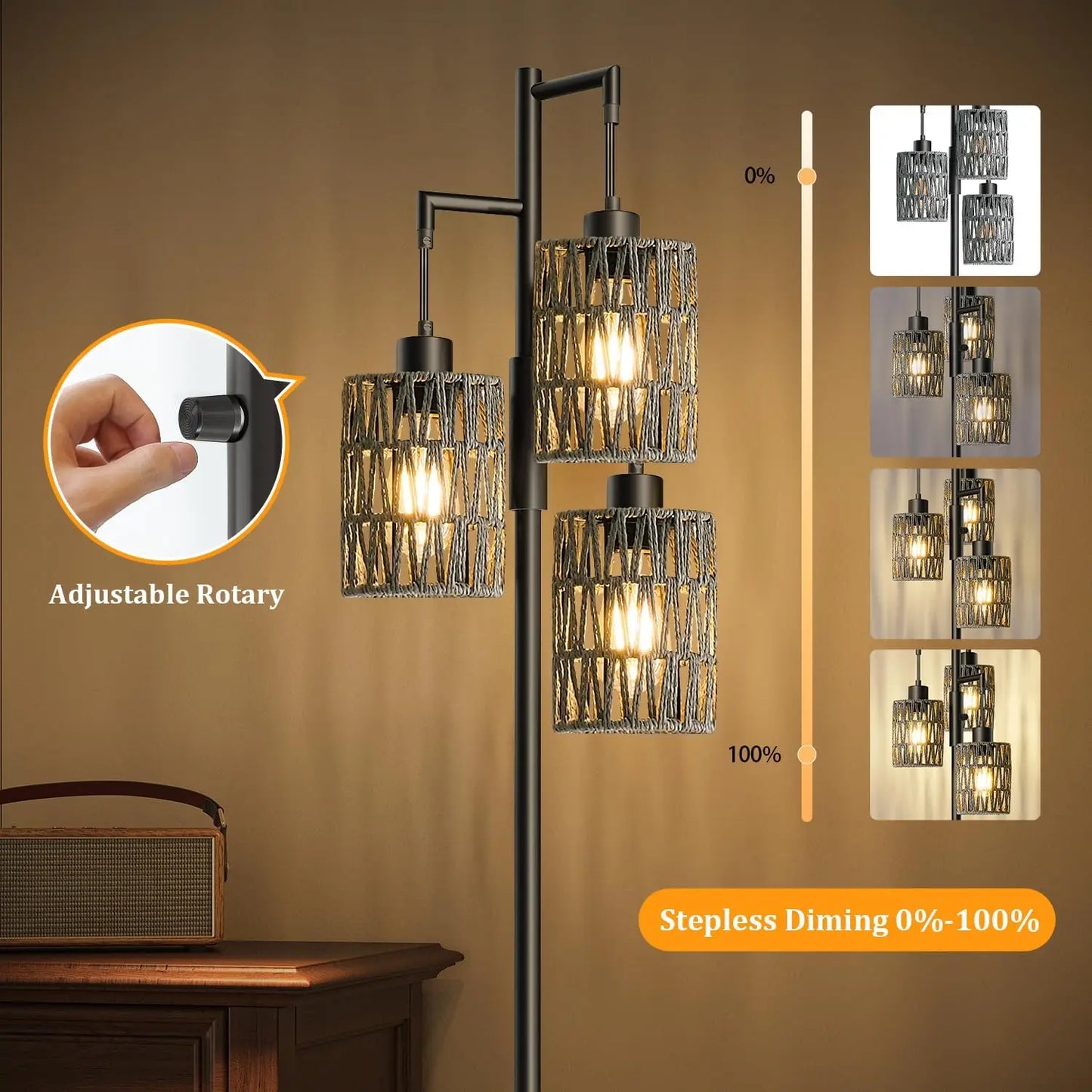70" Stepless Dimmable Floor Lamp