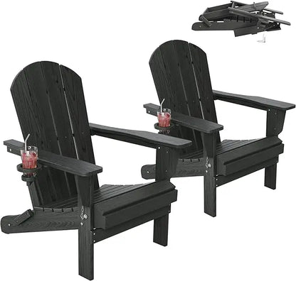 Outdoor Folding Adirondack Chair Set of 2