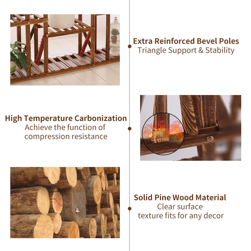Wooden Plant Shelf