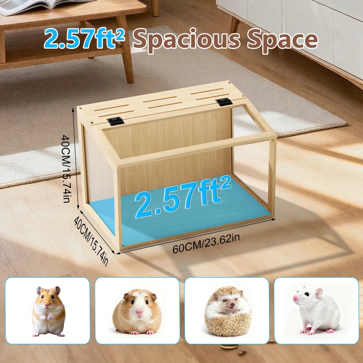 Large Wooden Hamster Small Animal Habitat