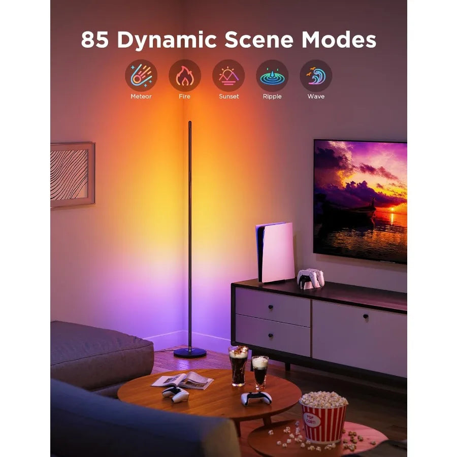 Floor Lamp  LED Corner Lamp Works With Alexa