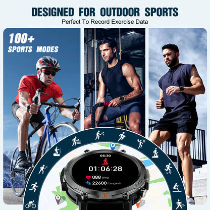 LaNikar KE3 Black Bluetooth Call Smart Watch