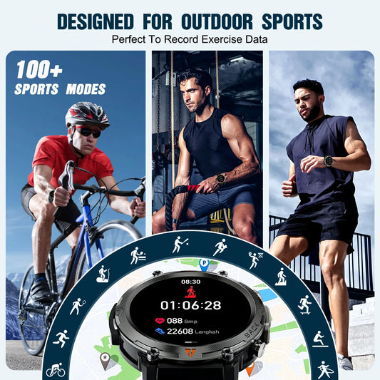 LaNikar KE3 Black Bluetooth Call Smart Watch
