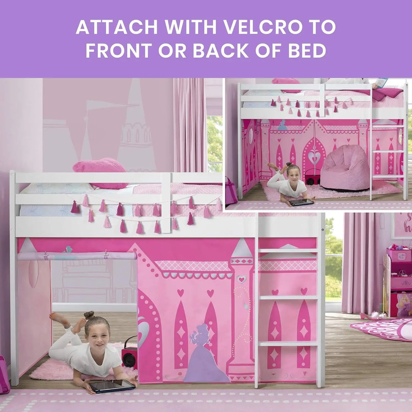 Princess Loft Bed Tent For Kids