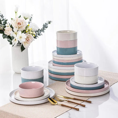 Ceramic Dinnerware Handpainted Stoneware Plates And Bowls