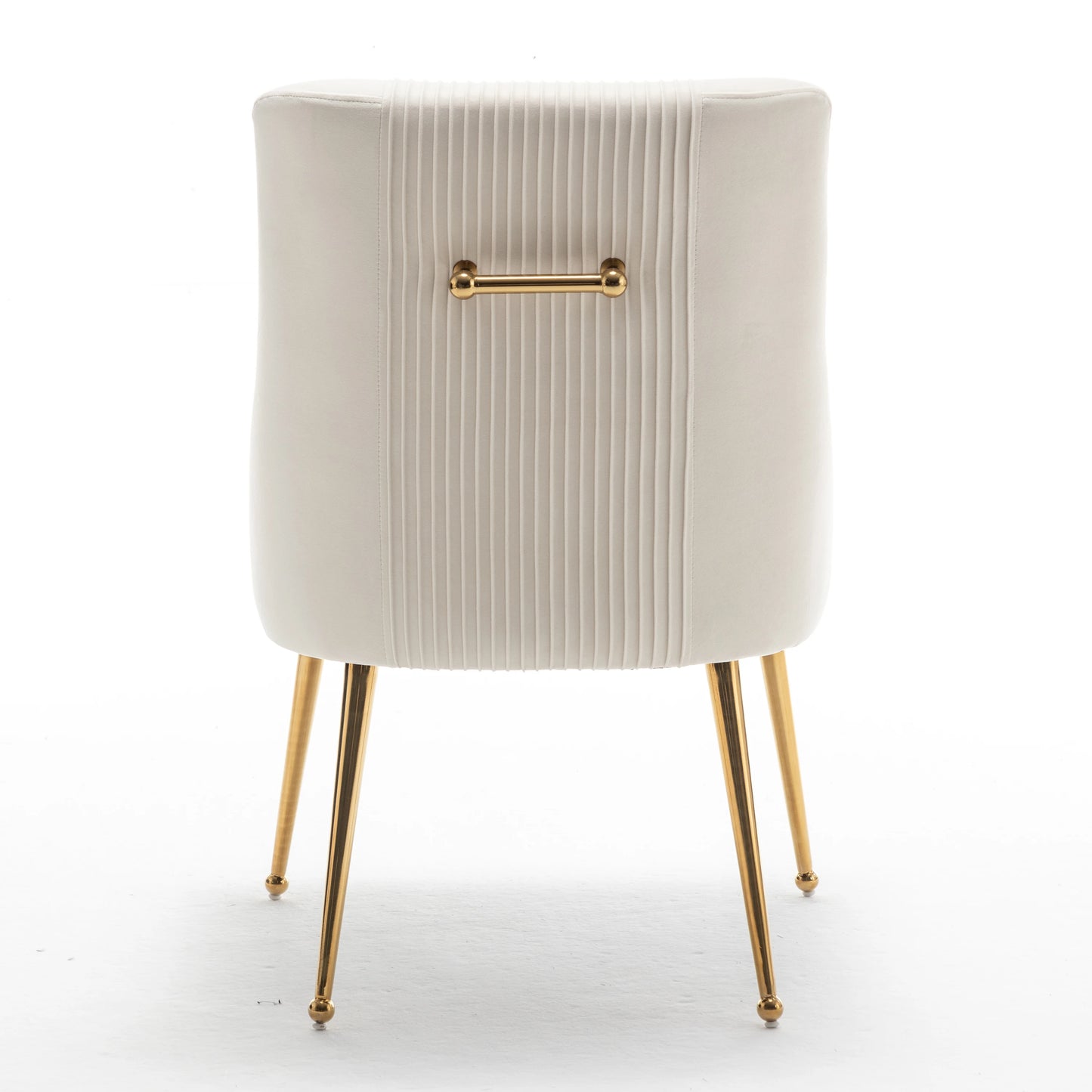 Modern Pleated Velvet Dining Chair Set Of 2