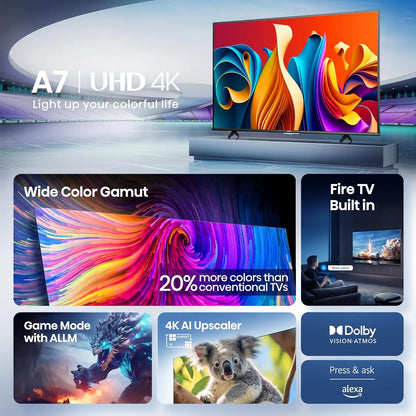 50" 4K UHD Smart TV with Alexa Voice Remote