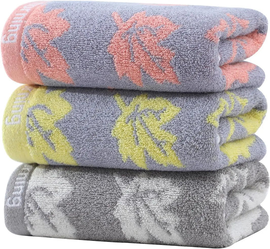3 Pack Decorative Maple Leaf Hand Towels