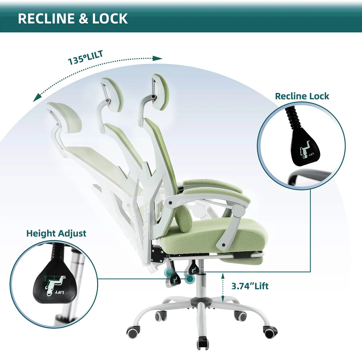 Ergonomic Reclining High Back Gaming Chair