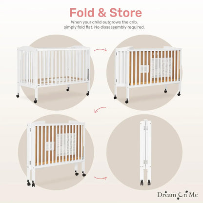 Full-Size Folding Baby Crib