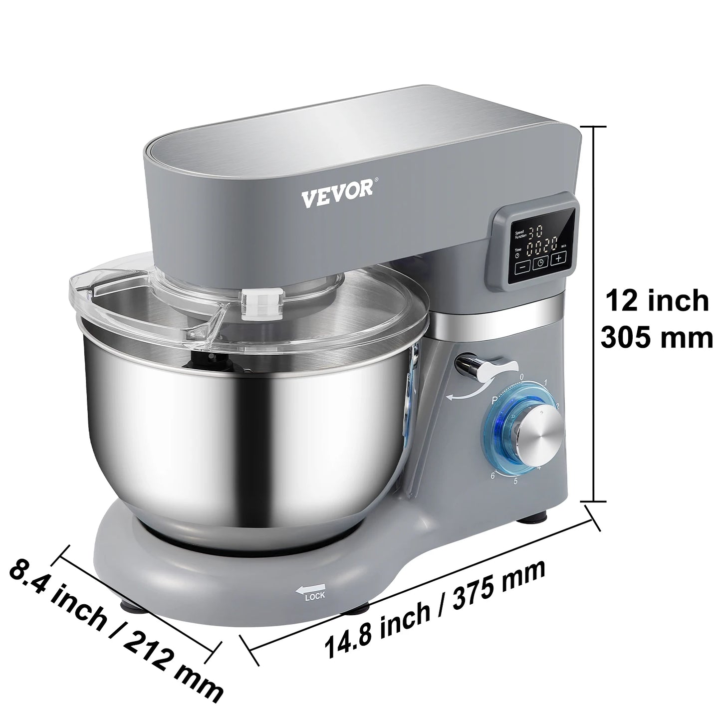 SucceBuy Stand Mixer 6 Speeds LCD Screen