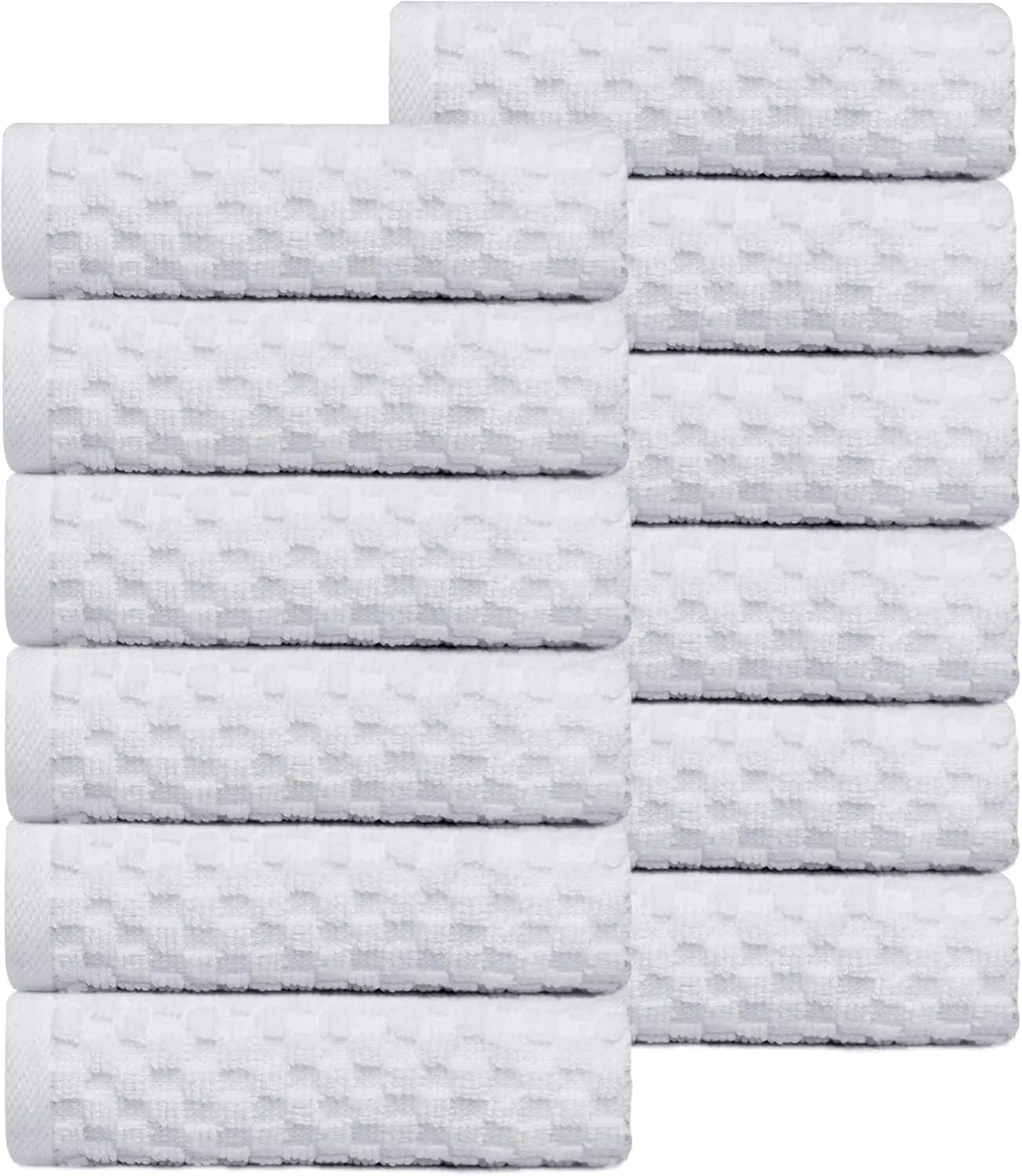 12 Luxury Cotton Waffle Wash Cloths