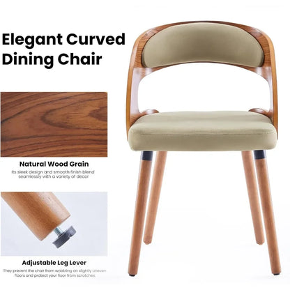 Modern Wood Dining Chairs Set of 4