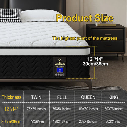 12/14Inch Memory Foam Spring Mattress
