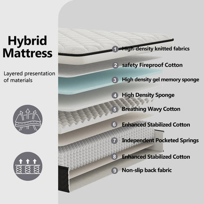 12/14Inch Memory Foam Spring Mattress