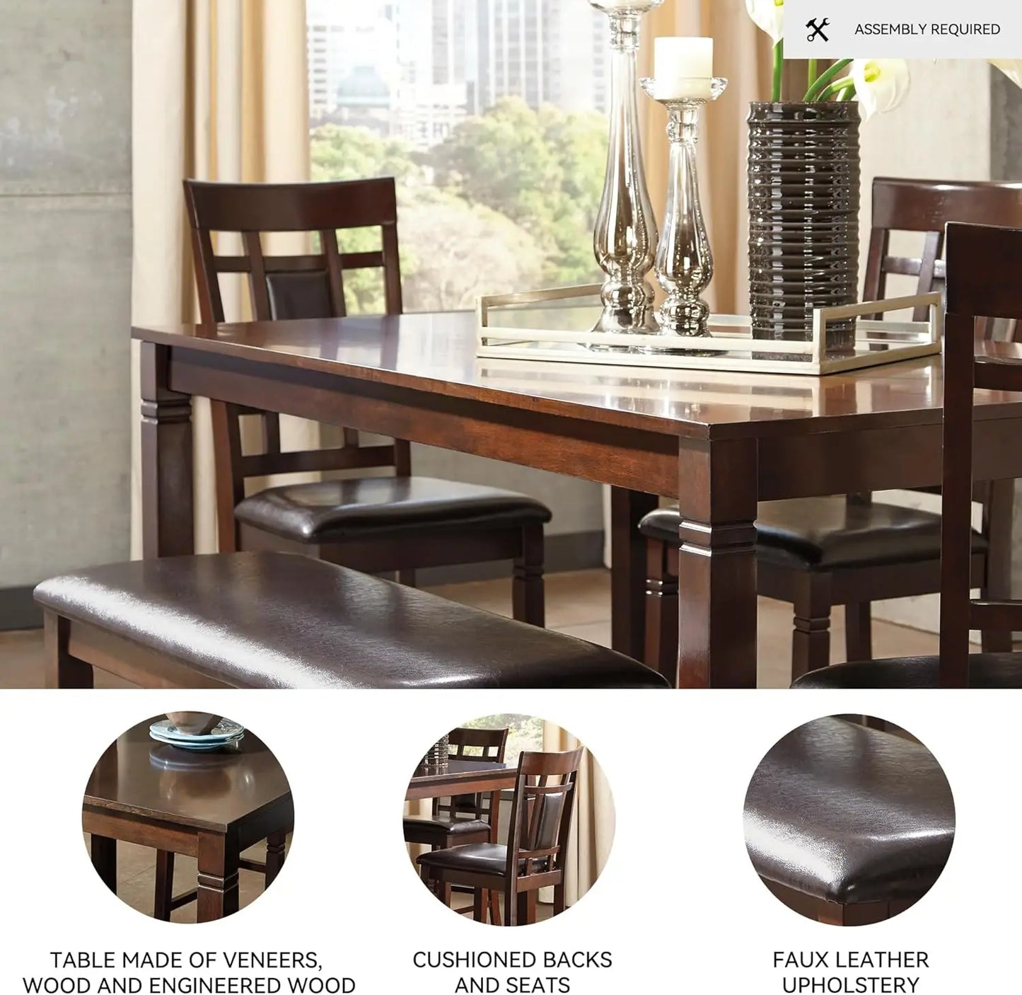 Dining Table And Chairs With Bench