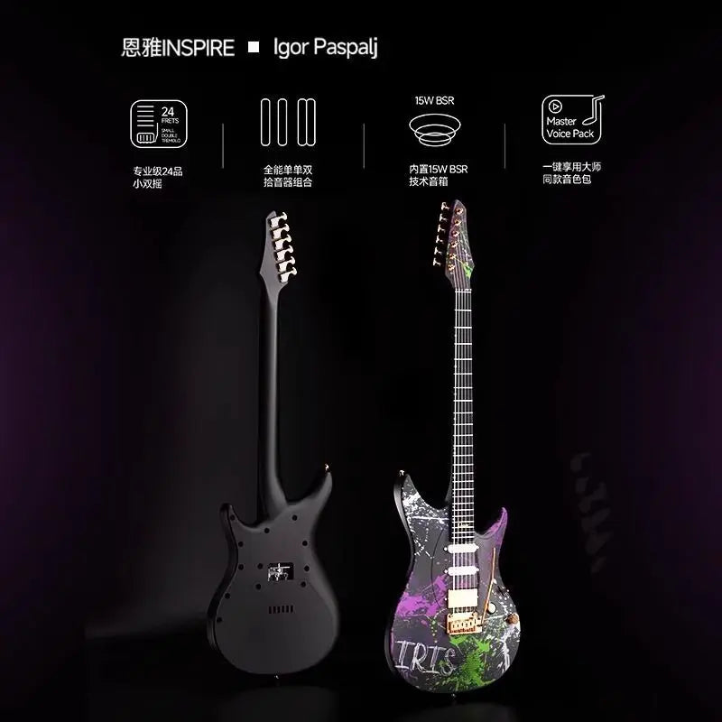 Enya Inspire Igor Paspalj Collaboration Smart Electric Guitar for Beginners and Advanced Players, Single and Double Tremolo