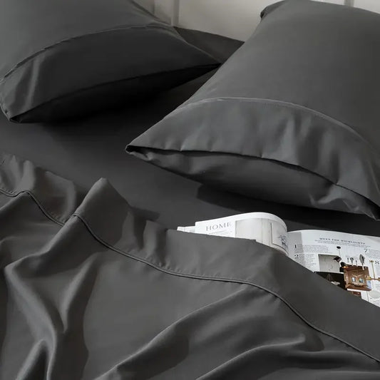 4pcs/6pcs Bamboo Cooling Queen Size Sheet Set