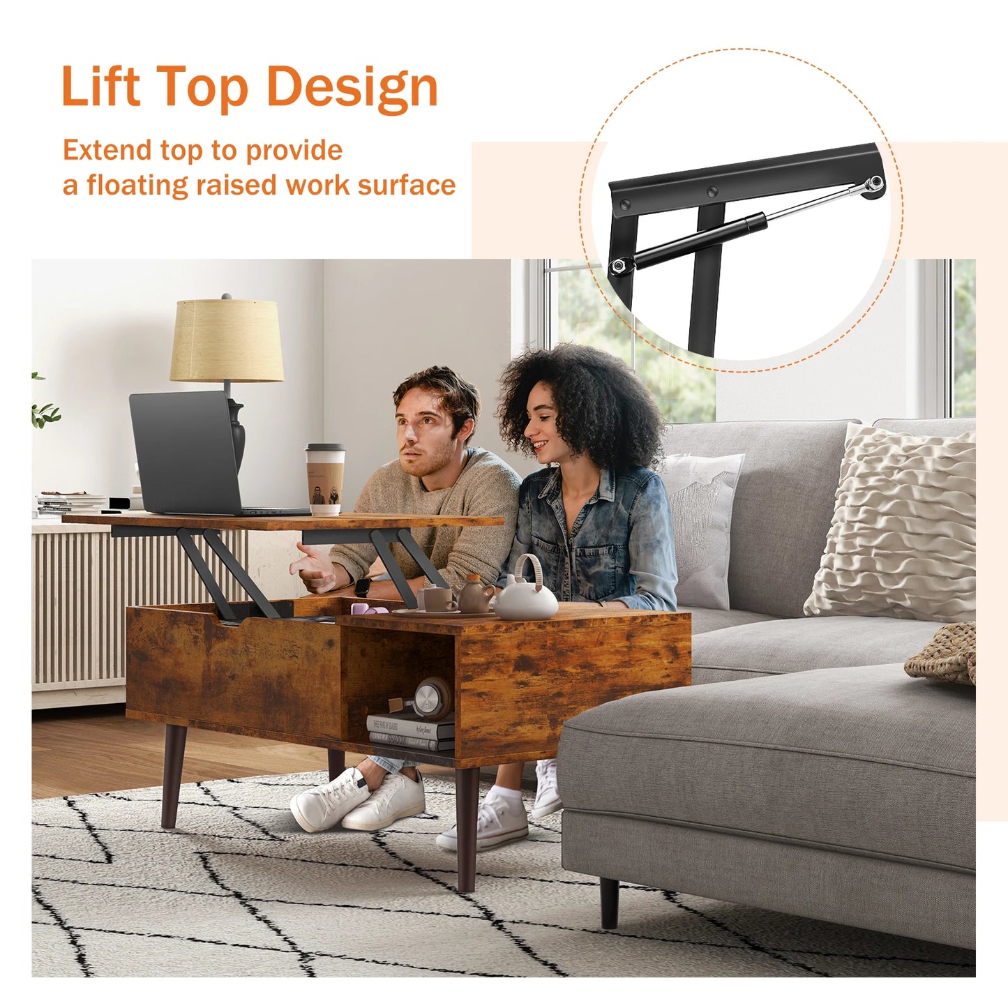 Lift Top Coffee Tables Tea Wood