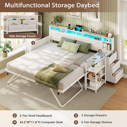 Farmhouse Wooden Day Bed Frame