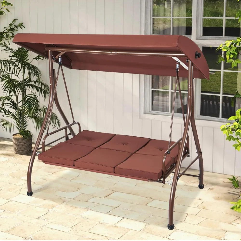 3-Seat Patio Swing Chair