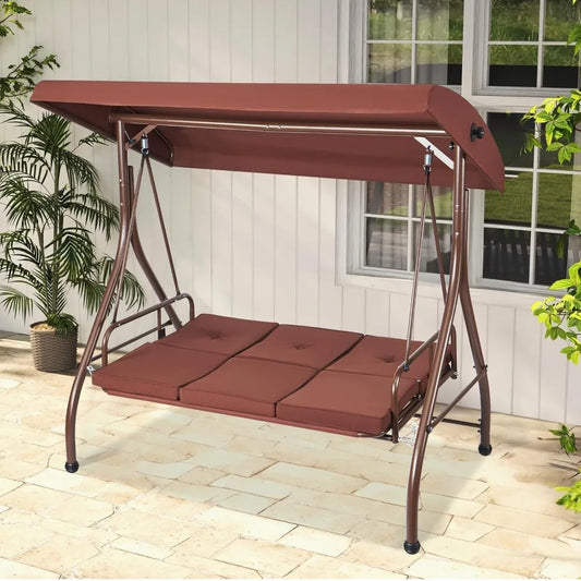 3-Seat Patio Swing Chair