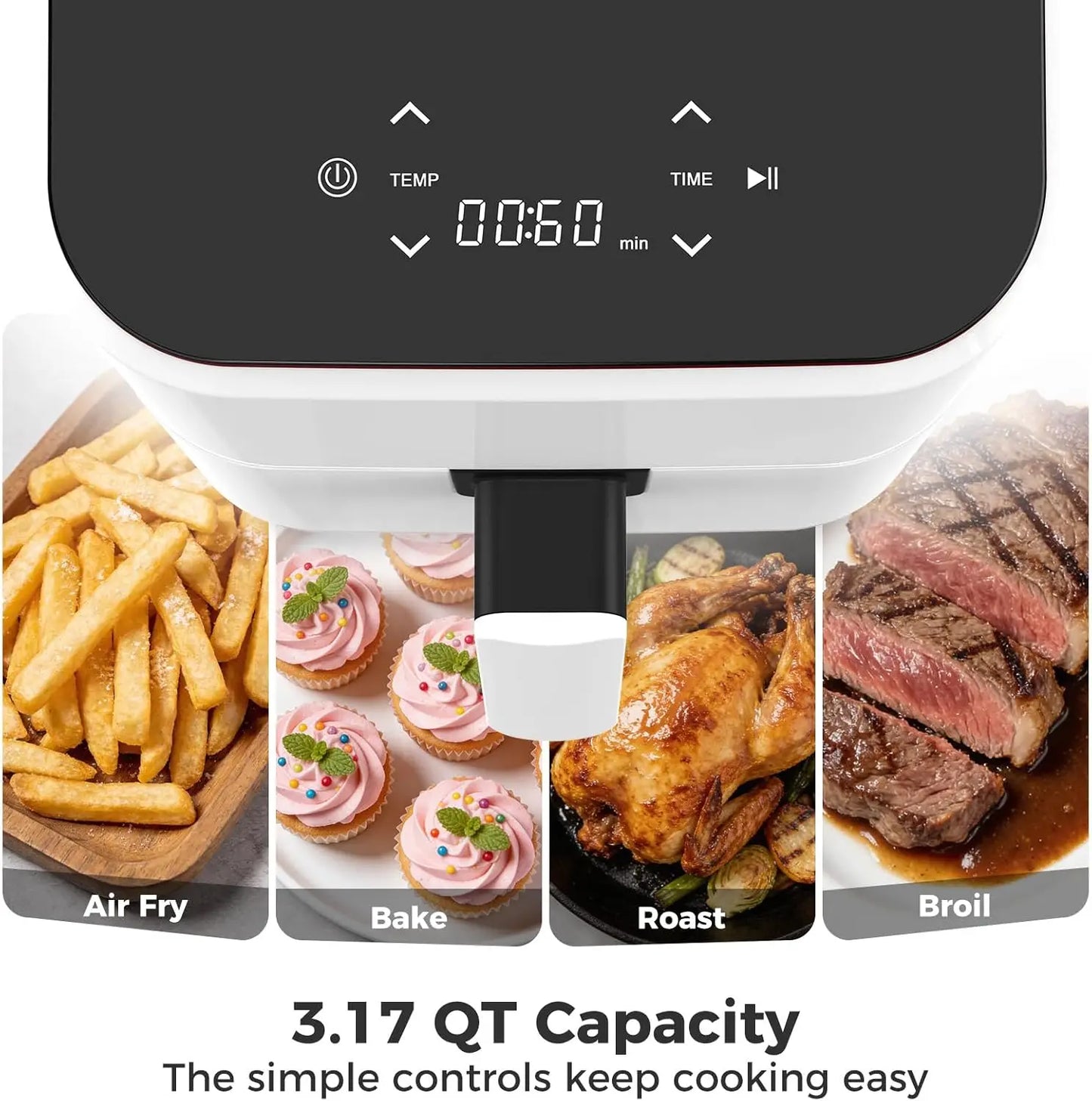 3QT Air Fryer, Small Air Fryer