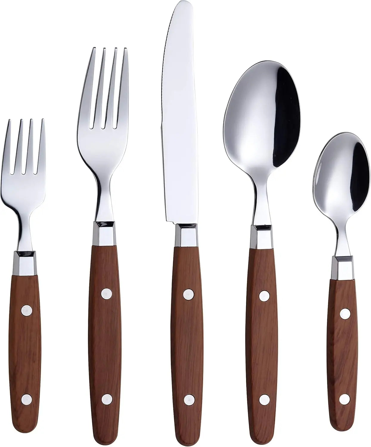 Retro Stainless Steel Flatware Set, 20-Piece