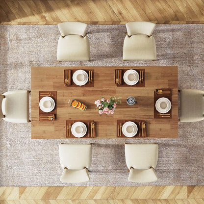 63-inch Farmhouse  Solid Wood Dining Table for 4-6