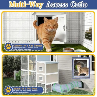 Large Cat Enclosure 4 Level Platforms