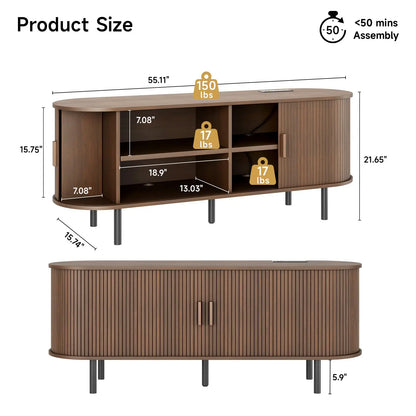 TV Stand with Power Outlet for TVs up to 60/70