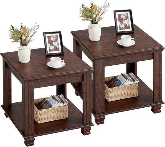 Farmhouse End Table Set of 2