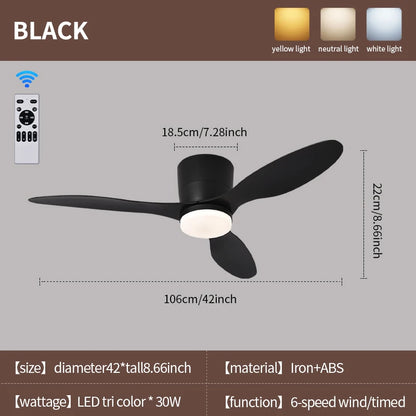Modern LED Ceiling Fan Light With Remote Control