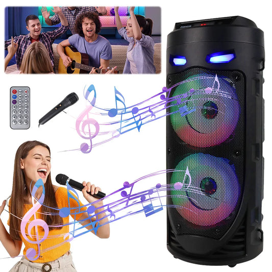 BT Speaker Portable Speaker Double Subwoofer