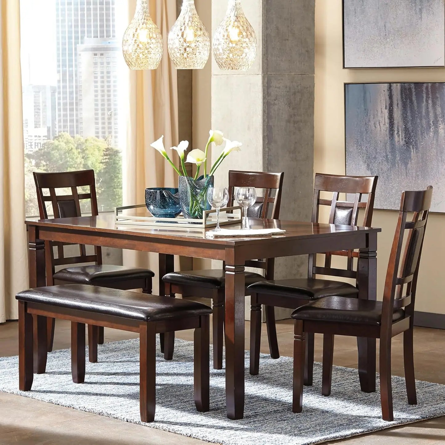 Dining Table And Chairs With Bench